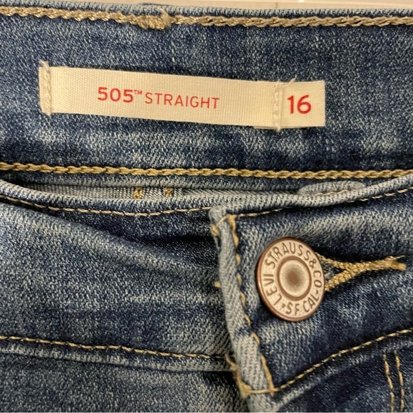 LEVI’S 505 straight light wash jeans size: 16 - Picture 3 of 10